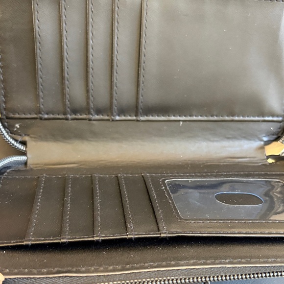 Ed Hardy Pink Tattoo Print Zip Around Wallet Love Kills Slowly Skull Tiger - Picture 5 of 10